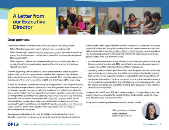 Third page of impact report